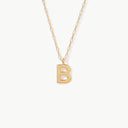 Initial Mini Pendant Necklace  B