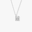 Initial Mini Pendant Necklace  M