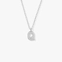 Initial Mini Pendant Necklace  Q