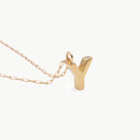 Initial Mini Pendant Necklace  Y