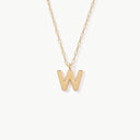 Initial Mini Pendant Necklace  W