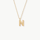 Initial Mini Pendant Necklace  N