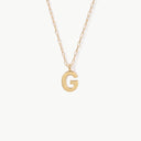 Initial Mini Pendant Necklace  G