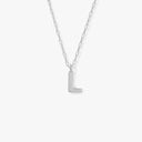 Initial Mini Pendant Necklace  L