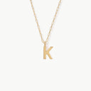 Initial Mini Pendant Necklace  K
