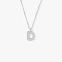 Initial Mini Pendant Necklace  D