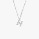 Initial Mini Pendant Necklace  H