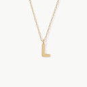 Initial Mini Pendant Necklace  L