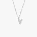 Initial Mini Pendant Necklace  V