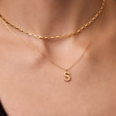 Initial Mini Pendant Necklace  S