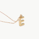 Initial Mini Pendant Necklace  E