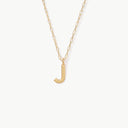Initial Mini Pendant Necklace  J