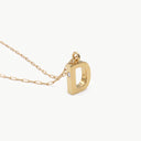 Initial Mini Pendant Necklace  D