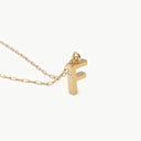 Initial Mini Pendant Necklace  F