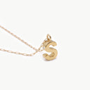 Initial Mini Pendant Necklace  S