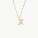 Initial Mini Pendant Necklace  X