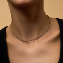 Sparkling Tennis Necklace Slim Gold