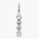 Sparkling Charm Hoop Silver
