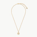 Sparkling Flower Engravable Necklace Gold