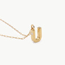 Initial Mini Pendant Necklace  U