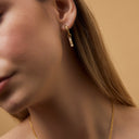 T-Bar Crystal Charm Hoop