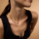 Initial Mini Pendant Necklace  C