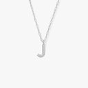 Initial Mini Pendant Necklace  J