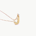 Initial Mini Pendant Necklace  J