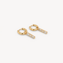 T-Bar Crystal Charm Hoop