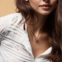 Sparkling Flower Engravable Necklace Gold