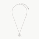 Sparkling Flower Engravable Necklace Silver
