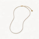 Sparkling Tennis Necklace Slim Gold