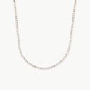 Sparkling Tennis Necklace Slim Gold
