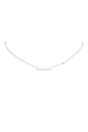 Engraving Rectangle Necklace Silver