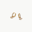 Pure Leaf Charm Hoop Gold