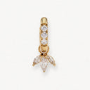 Pure Leaf Charm Hoop Gold