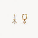 Pure Leaf Charm Hoop Gold