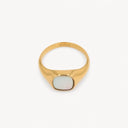 Square Mother of Pearl Signet Ring
