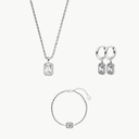 Pavé Emerald Set Silver