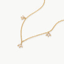 Pure Leaf Charm Necklace Gold