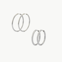 Becca Large & Extra Large Hoop Set Silver