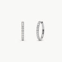 Sparkling Becca Hoop Silver M