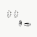Tennis & Lola Creolen Set Silber