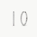Sparkling Becca Hoop Silver L