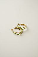 Wave Rush Enamel Hoops