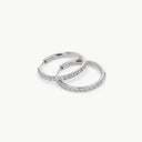 Sparkling Becca Hoop Silver L