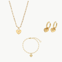 Sunray Heart Set Gold
