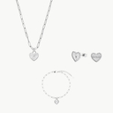 Sunray Heart Set Silver