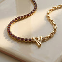 PV Tennis & Chain Necklace