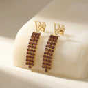 PV Tennis & Chain Earrings